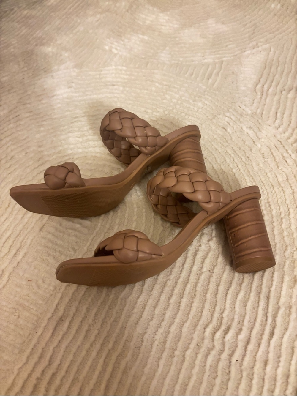 A New Day Braided Tan Slide Mules - Picture 3 of 4